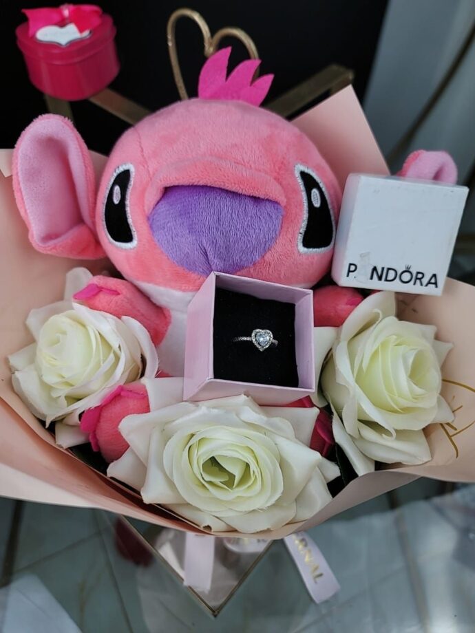 ⁦Bouquet stitch avec bague argent⁩ - الصورة ⁦5⁩