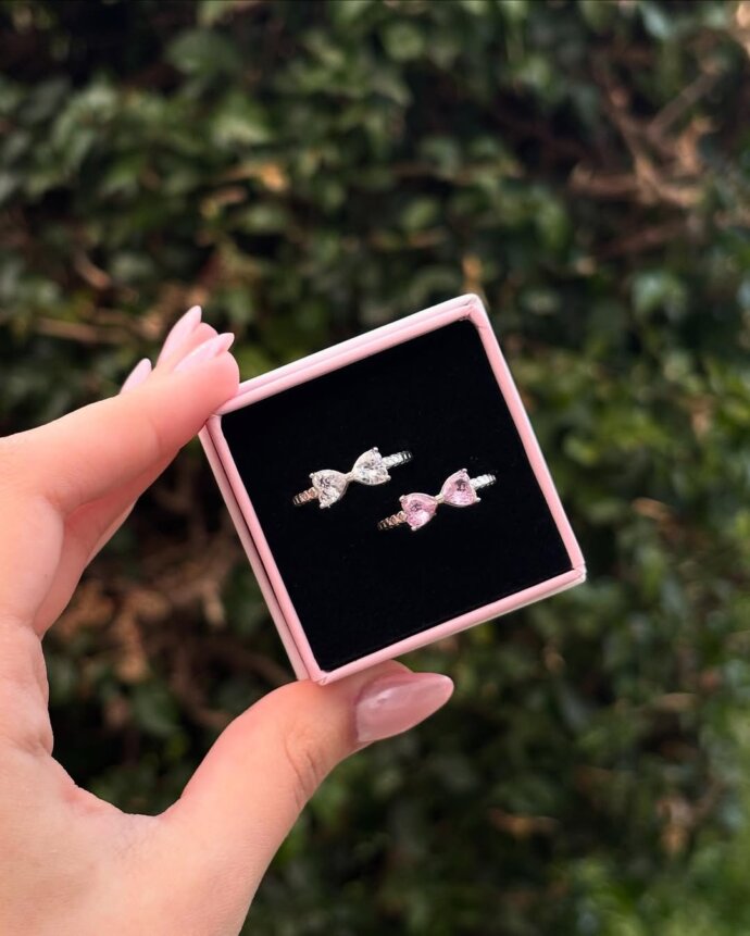 ⁦Bague pandora Noeud Rose argent 925⁩ - الصورة ⁦2⁩