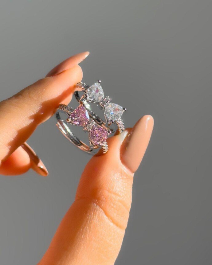 ⁦Bague pandora Noeud Rose argent 925⁩ - الصورة ⁦4⁩