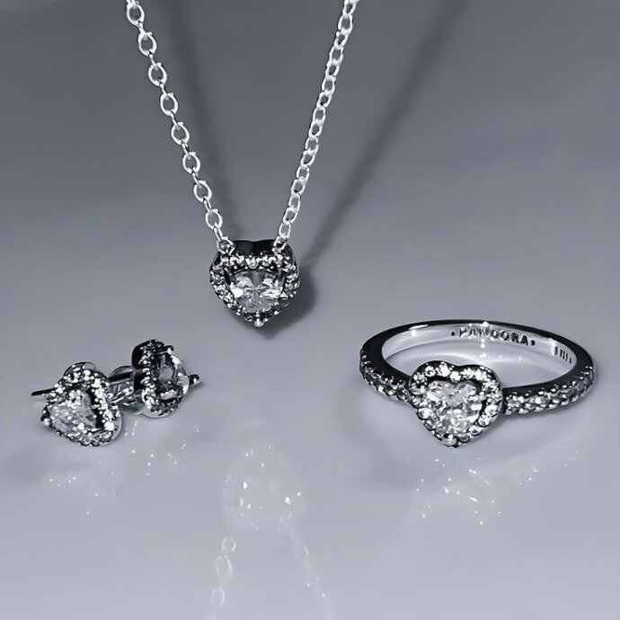 ⁦parure Pandora 3 pièces argent 925⁩ - الصورة ⁦3⁩