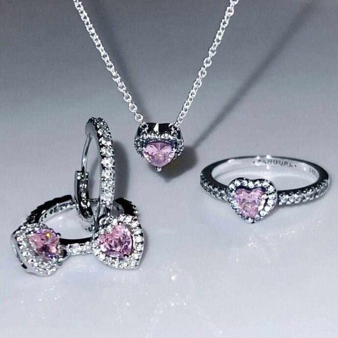 ⁦parure Pandora 3 pièces argent 925⁩ - الصورة ⁦2⁩