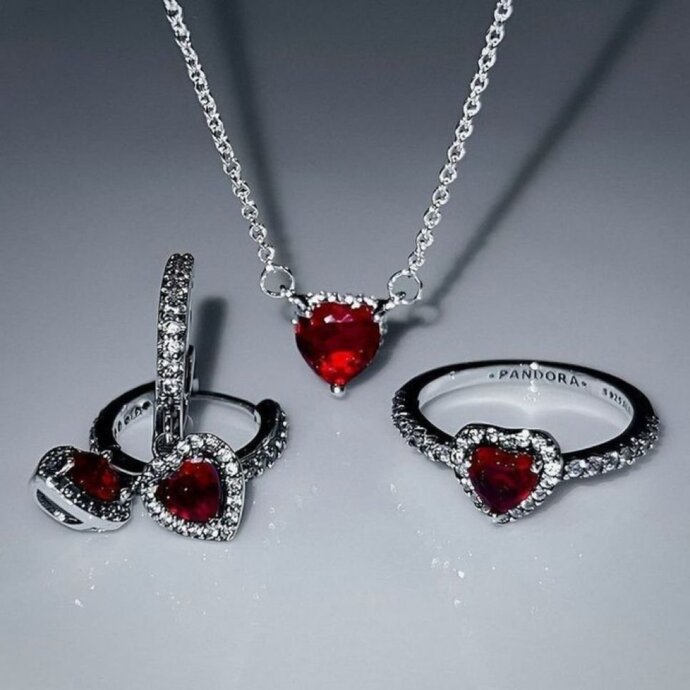 ⁦parure Pandora 3 pièces argent 925⁩ - الصورة ⁦4⁩